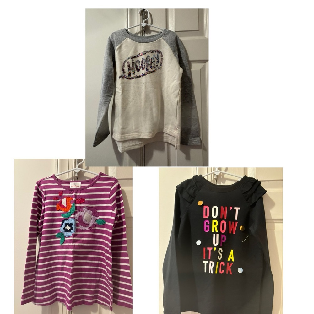 Lot of three girls tops size 6-8 sold as one set